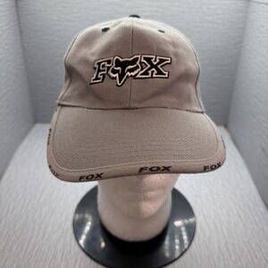 Fox Racing Hat Mens Adjustable Baseball Cap Gray Embroidered Logo OSFA Moto